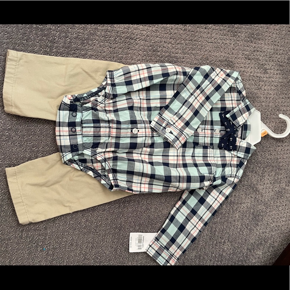 NWT 12M suit set CARTERS